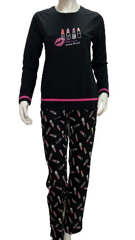 Pyjama BELLE DE JOUR COMME DE NUIT ROSE POMME Noir